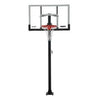 Image of Lifetime 54" Crank Adjustable Tempered Glass Bolt-Down In-Ground Basketball Hoop