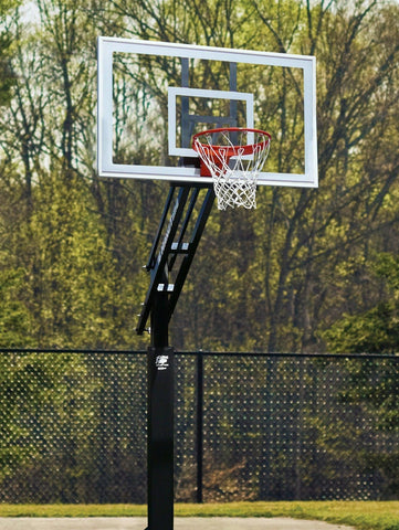 Bison Ultimate Hangtime Clear 6" Adjustable In-Ground Basketball Hoop