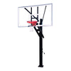 Stainless Olympian™ Adjustable In-Ground Bolt-Down Basketball Hoop by First Team