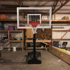 OmniSlam™ Nitro Tempered Glass Portable Basketball Hoop by First Team