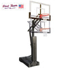 Image of OmniSlam™ Turbo Tempered Glass Portable Basketball Hoop by First Team