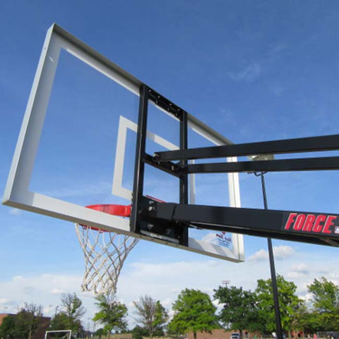 Force™ Adjustable In-Ground Bolt-Down Basketball Hoop by First Team