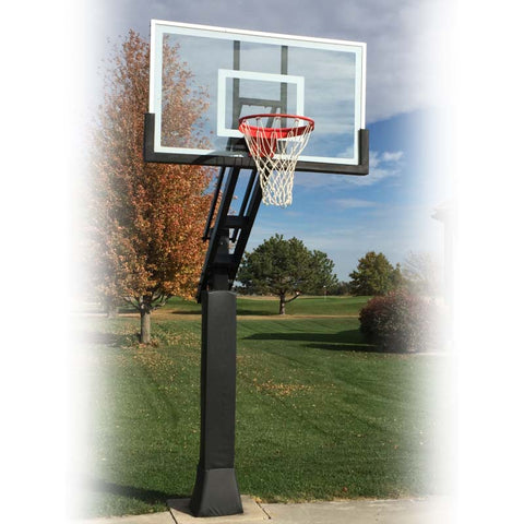 Force™ Adjustable In-Ground Bolt-Down Basketball Hoop by First Team