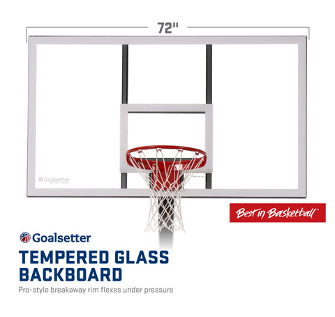 Goalsetter Launch Pro Series 72" In-Ground Basketball Hoop - Glass Backboard